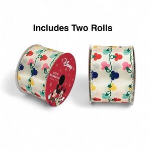 Christmas Disney Decoration Holiday Fabric Ribbon Mickey Mouse String Lights